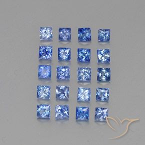 2.03 ct natürliche Pastellblau Saphir-Edelsteine, Quadrat, VVS-VS
