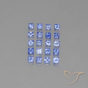 2,05 ct natürliche Elektrisches Lila Blau Saphir-Edelsteine, Quadrat, VVS-VS