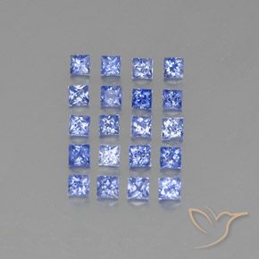 2,05 ct natürliche Elektrisches Lila Blau Saphir-Edelsteine, Quadrat, VVS-VS