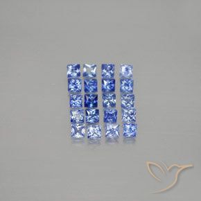 1,58 ct natürliche blauer Saphir-Edelsteine, Quadrat, VVS-VS