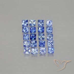 1,58 ct natürliche blauer Saphir-Edelsteine, Quadrat, VVS-VS