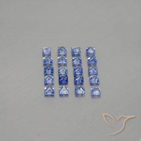 1,58 ct natürliche blauer Saphir-Edelsteine, Quadrat, VVS-VS