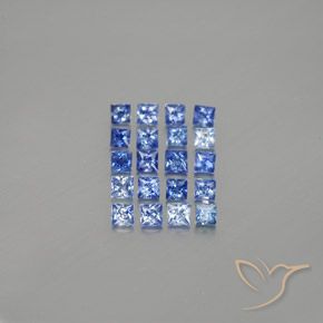 1,52 ct natürliche blauer Saphir-Edelsteine, Quadrat, VVS-VS