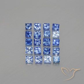 1,52 ct natürliche blauer Saphir-Edelsteine, Quadrat, VVS-VS
