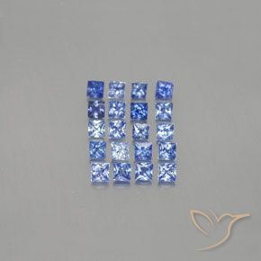1,57 ct natürliche blauer Saphir-Edelsteine, Quadrat, VVS-VS
