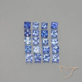 1,57 ct natürliche blauer Saphir-Edelsteine, Quadrat, VVS-VS