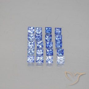 1,75 ct natürliche blauer Saphir-Edelsteine, Quadrat, VVS-VS