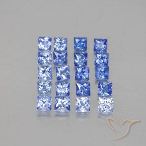 1,75 ct natürliche blauer Saphir-Edelsteine, Quadrat, VVS-VS