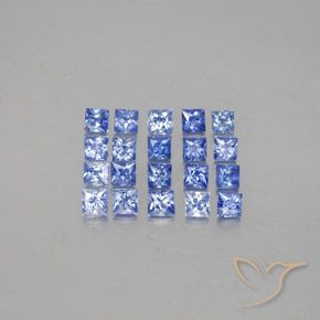 2,43 ct natürliche blauer Saphir-Edelsteine, Quadrat, VVS-VS