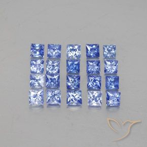 2,43 ct natürliche blauer Saphir-Edelsteine, Quadrat, VVS-VS