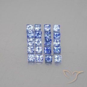 2,11 ct natürliche blauer Saphir-Edelsteine, Quadrat, Lichtundurchlässig