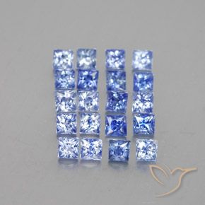 2,11 ct natürliche blauer Saphir-Edelsteine, Quadrat, Lichtundurchlässig