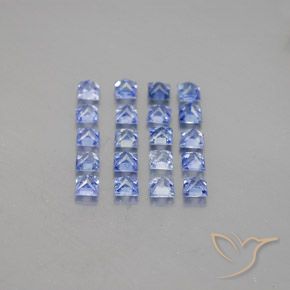 2,11 ct natürliche blauer Saphir-Edelsteine, Quadrat, Lichtundurchlässig