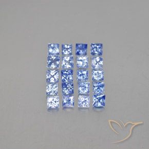1,85 ct natürliche blauer Saphir-Edelsteine, Quadrat, VVS-VS