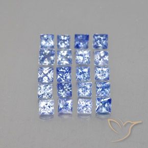 1,85 ct natürliche blauer Saphir-Edelsteine, Quadrat, VVS-VS