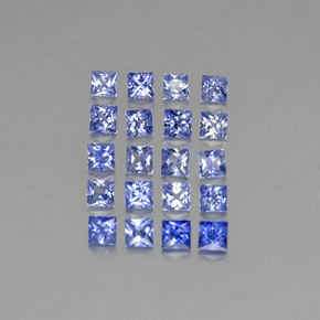 1,31 ct natürliche blauer Saphir-Edelsteine, Quadrat, VVS-VS