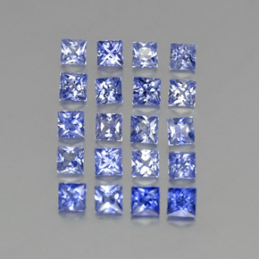 1,31 ct natürliche blauer Saphir-Edelsteine, Quadrat, VVS-VS