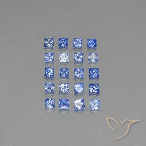 1,90 ct natürliche blauer Saphir-Edelsteine, Quadrat, VVS-VS