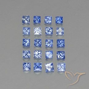 1,90 ct natürliche blauer Saphir-Edelsteine, Quadrat, VVS-VS