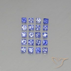 1,67 ct natürliche blauer Saphir-Edelsteine, Quadrat, VVS-VS