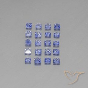 1,67 ct natürliche blauer Saphir-Edelsteine, Quadrat, VVS-VS