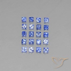 2,10 ct natürliche blauer Saphir-Edelsteine, Quadrat, VVS-VS