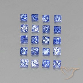 2,10 ct natürliche blauer Saphir-Edelsteine, Quadrat, VVS-VS