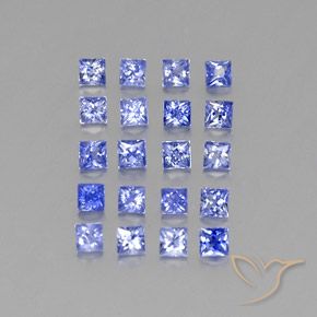 1,99 ct natürliche blauer Saphir-Edelsteine, Quadrat, VVS-VS