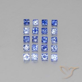 1,58 ct natürliche blauer Saphir-Edelsteine, Quadrat, VVS-VS
