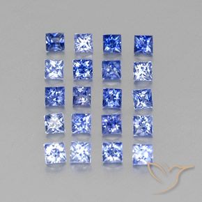 1,58 ct natürliche blauer Saphir-Edelsteine, Quadrat, VVS-VS