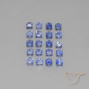 1,58 ct natürliche blauer Saphir-Edelsteine, Quadrat, VVS-VS