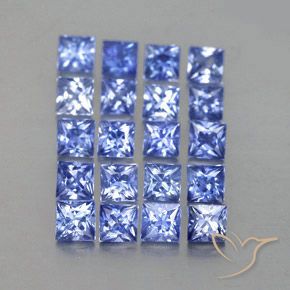 3.38 ct natürliche Pastellblau Saphir-Edelsteine, Quadrat, VVS-VS