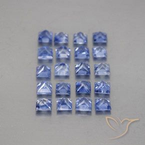 3.38 ct natürliche Pastellblau Saphir-Edelsteine, Quadrat, VVS-VS
