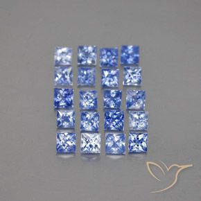 2.34 ct natürliche Mittleres Dunkelblau Saphir-Edelsteine, Quadrat, VVS-VS