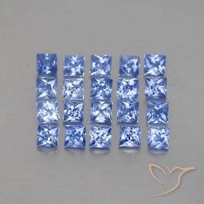 2,49 ct natürliche blauer Saphir-Edelsteine, Quadrat, VVS-VS