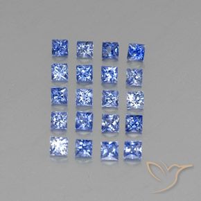 1,53 ct natürliche blauer Saphir-Edelsteine, Quadrat, VVS-VS