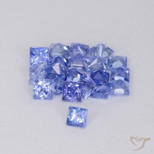 1.51 ct natürliche Elektrisches Lila Blau Saphir-Edelsteine, Quadrat, VVS-VS