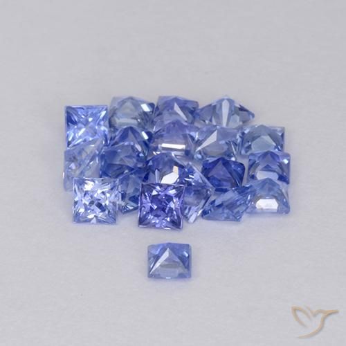 1.51 ct natürliche Elektrisches Lila Blau Saphir-Edelsteine, Quadrat, VVS-VS