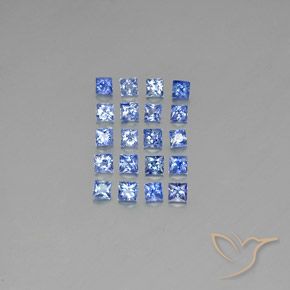 1,31 ct natürliche blauer Saphir-Edelsteine, Quadrat, VVS-VS