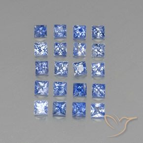 3.70 ct natürliche Mittleres Dunkelblau Saphir-Edelsteine, Quadrat, VVS-VS