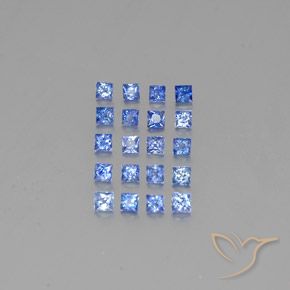 1.64 ct natürliche Pastellblau Saphir-Edelsteine, Quadrat, VVS-VS
