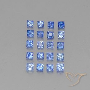 1.64 ct natürliche Pastellblau Saphir-Edelsteine, Quadrat, VVS-VS