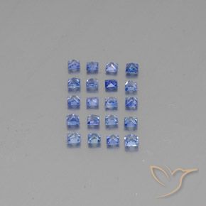 1.64 ct natürliche Pastellblau Saphir-Edelsteine, Quadrat, VVS-VS