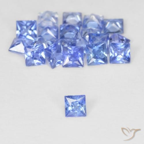 1,62 ct natürliche blauer Saphir-Edelsteine, Quadrat, VVS-VS