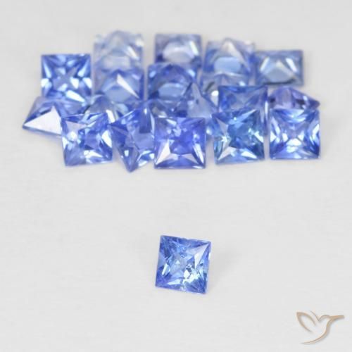 1,62 ct natürliche blauer Saphir-Edelsteine, Quadrat, VVS-VS