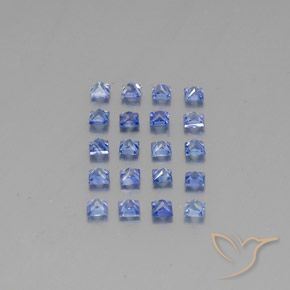 2,57 ct natürliche blauer Saphir-Edelsteine, Quadrat, VVS-VS