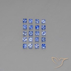 1,65 ct natürliche blauer Saphir-Edelsteine, Quadrat, VVS-VS