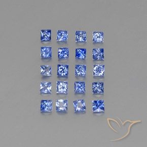 1,65 ct natürliche blauer Saphir-Edelsteine, Quadrat, VVS-VS