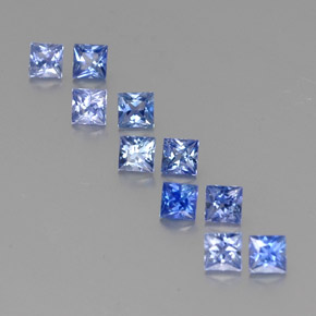2,24 ct natürliche blauer Saphir-Edelsteine, Quadrat, VVS-VS