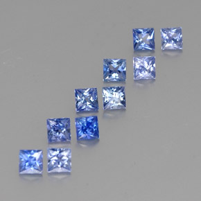 2,24 ct natürliche blauer Saphir-Edelsteine, Quadrat, VVS-VS
